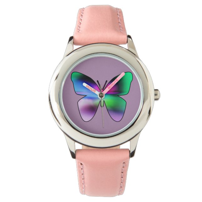 Abstract Butterfly Colorful Watch (Front)