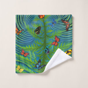 Abstract Butterfly Dream Garden Bath Towel Set