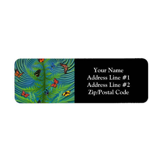 Abstract Butterfly Dream Garden Label (Front)