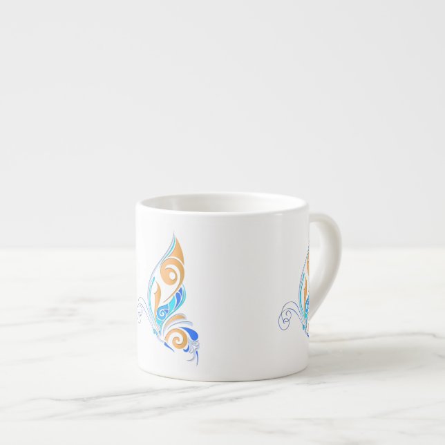 Abstract Butterfly Espresso Cup (Front Right)