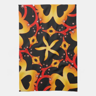 Abstract Butterfly Hearts 16x24in Tea Towel
