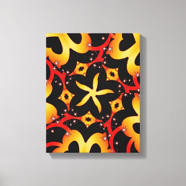 Abstract Butterfly heARTs Wrapped Canvas Print (Front)