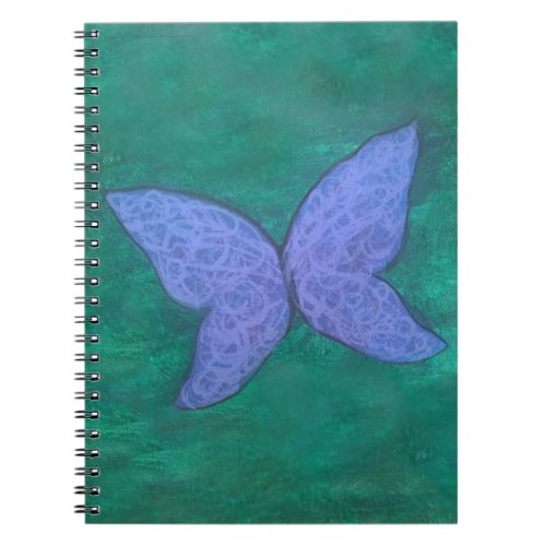 Abstract Butterfly  Modern Blue Purple Wings Notebook