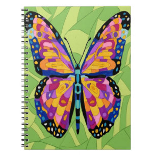 Abstract butterfly painting notebook
