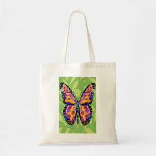 Abstract butterfly painting tote bag