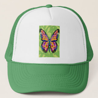 Abstract butterfly painting trucker hat