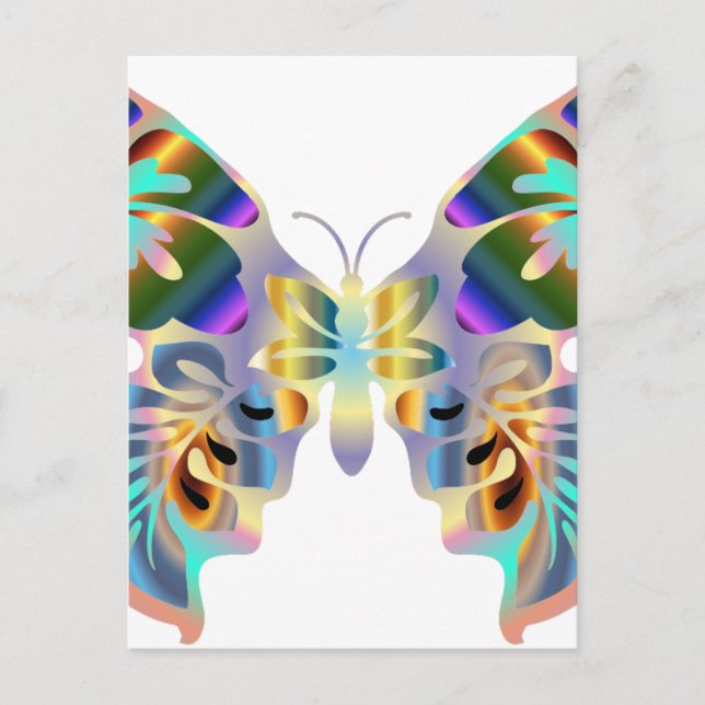 Abstract Butterfly Postcard (Front)