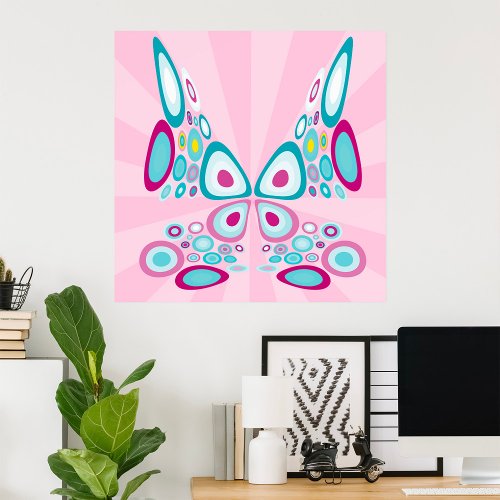 Abstract Butterfly Poster