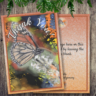 Abstract Butterfly PV02 Thank You Card