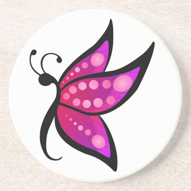 Abstract Butterfly Sandstone Coaster (Front)