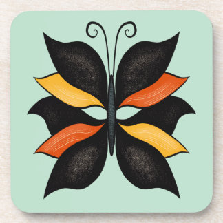 Abstract Butterfly Weird Beautiful Insect Beverage Coaster