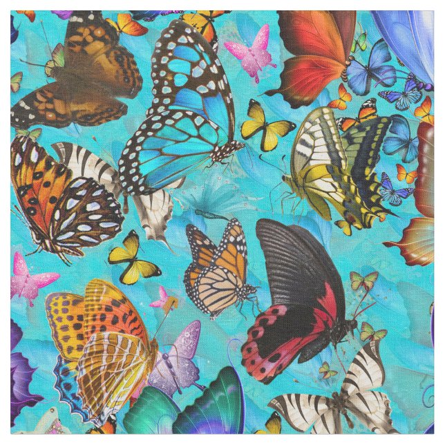Abstract Butterfly Wings Fabric (Close Up)