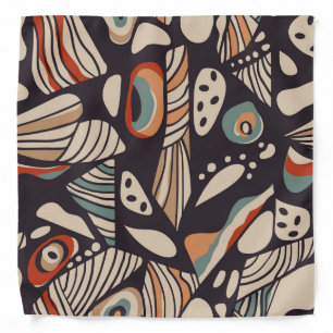 Abstract butterfly wings inspired boho pattern  bandana