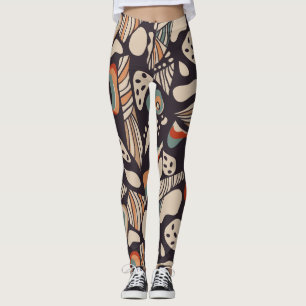 Abstract butterfly wings inspired boho pattern leggings