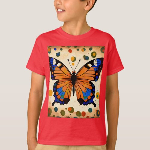 Abstract Butterfly Wings T_Shirt Design