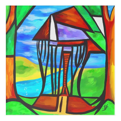 Abstract _ Cabin in the forest Acrylic Print