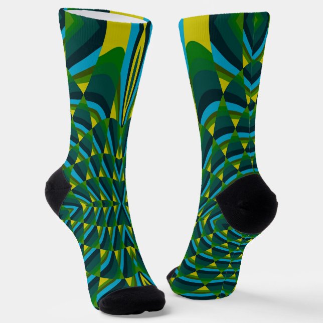 Abstract Cactus Socks (Angled)