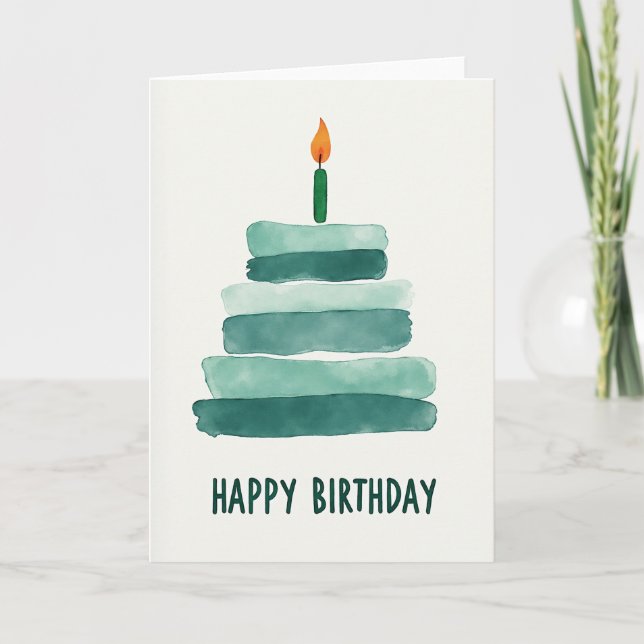 Abstract Cake Birthday Card (Front)