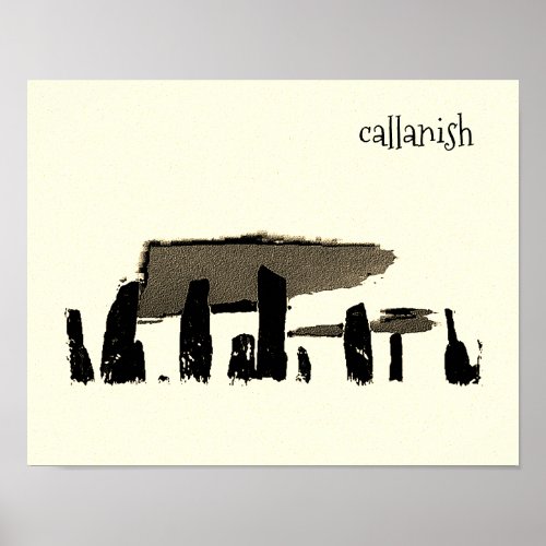 Abstract Callanish Standing Stones Lewis Scotland Poster