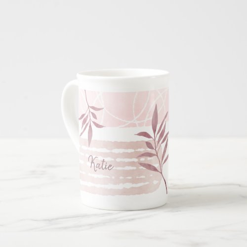 Abstract Calming Watercolor Shapes Bone China Mug