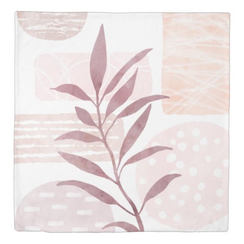 Abstract Calming Watercolor Shapes Duvet Cover