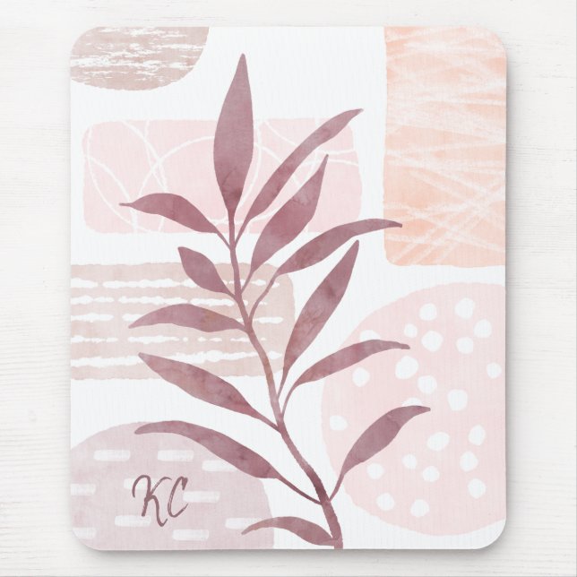 Abstract Calming Watercolor Shapes Mouse Pad (Front)