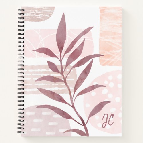 Abstract Calming Watercolor Shapes Notebook