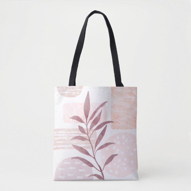Abstract Calming Watercolor Shapes Tote Bag (Front)