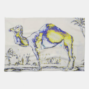 Abstract Camel....replica   Kitchen Towel
