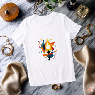 Abstract Candle Flame | Artistic Light & Fire Tri-Blend Shirt