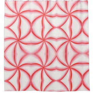 Abstract Candy Mint Swirl Pattern Shower Curtains