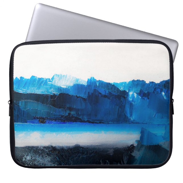 Abstract Canvas: Modern Art Texture. Laptop Sleeve (Front)