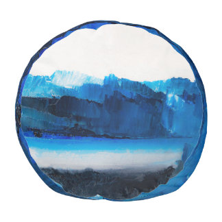 Abstract Canvas: Modern Art Texture. Pouf