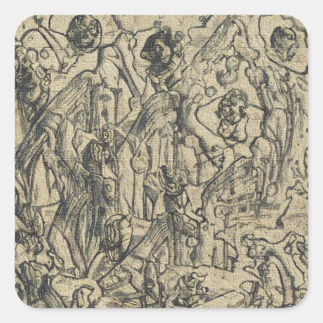 Abstract  Canvas Square Sticker (Front)