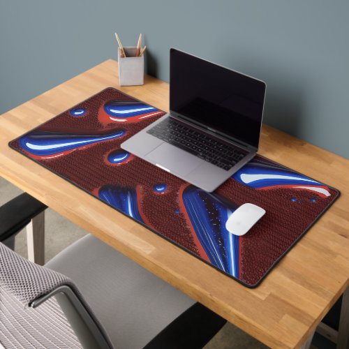 Abstract Carbon and Acrylic paint Desk Mat