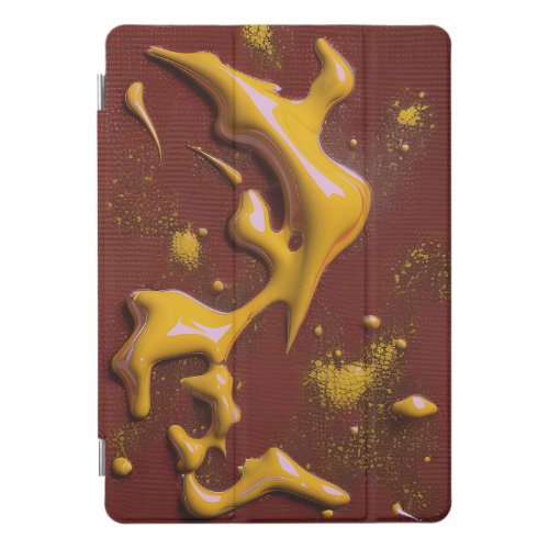 Abstract Carbon and Acrylic Paint image iPad cover