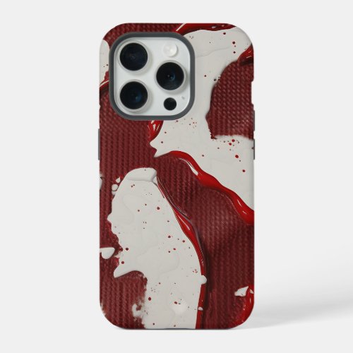 Abstract Carbon and Acrylic Paint image phone cove iPhone 15 Pro Case