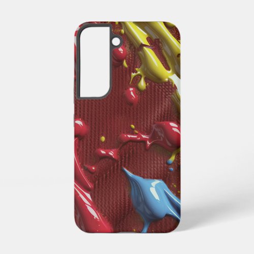Abstract Carbon and Acrylic Paint image phone cove Samsung Galaxy S22 Case