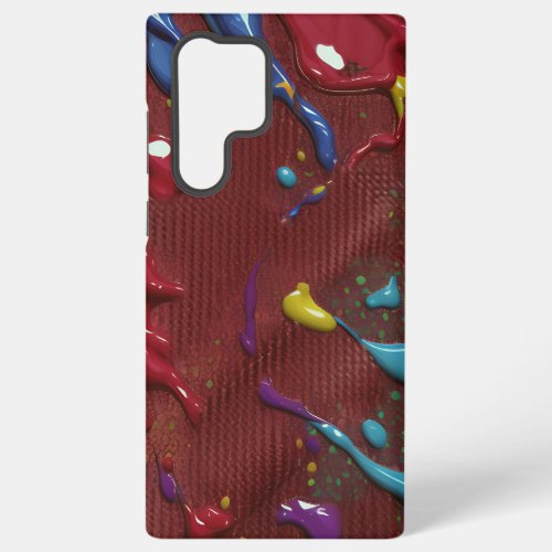 Abstract Carbon and Acrylic Paint image phone cove Samsung Galaxy S22 Ultra Case
