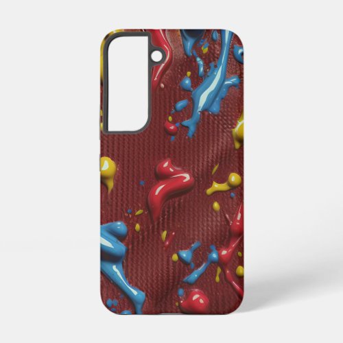 Abstract Carbon and Acrylic Paint image phone cove Samsung Galaxy S22 Case