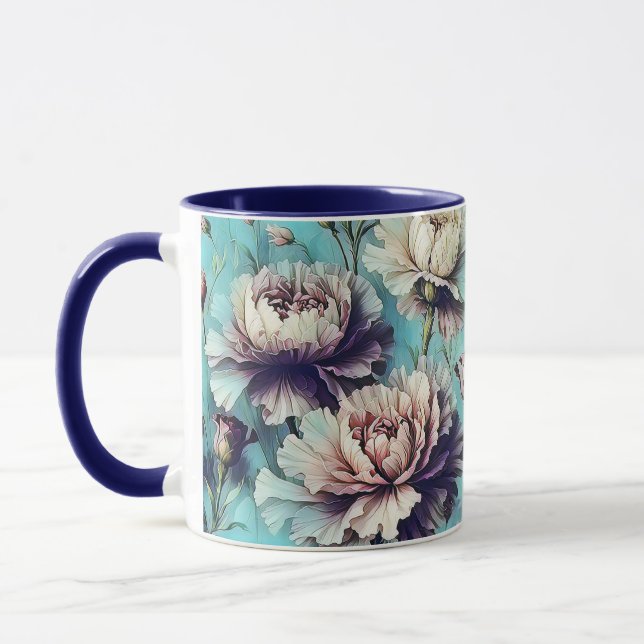 Abstract carnations pattern design 1 mug (Left)