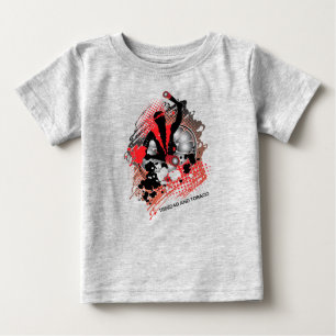 Abstract Carnival Panman in Red White and Black Baby T-Shirt