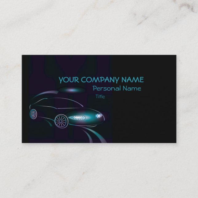 Abstract Cars Business  Business Card (Front)