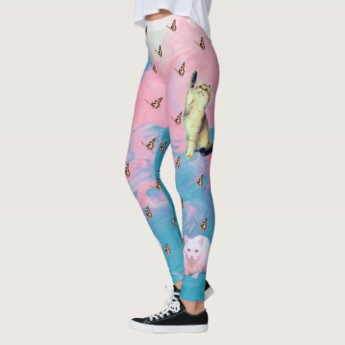 Abstract Cat Butterfly Leggings