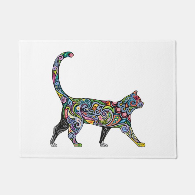 Abstract Cat Doormat (Front)