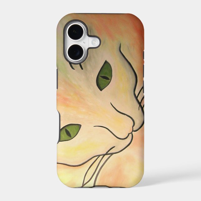 Abstract Cat Face Case-Mate iPhone Case (Back)