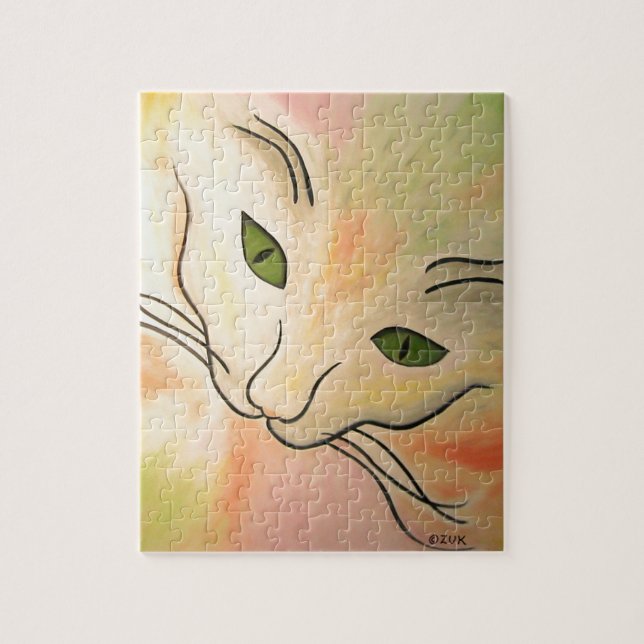 Abstract Cat Face Jigsaw Puzzle (Vertical)