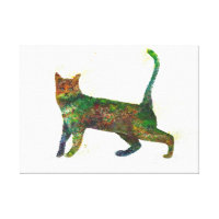 Abstract Cat Fantasy Canvas Print