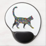 Abstract Cat Gel Mouse Pad<br><div class="desc">Beautiful abstract cat design.</div>