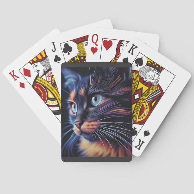 Abstract Cat Poker Cards (Back)